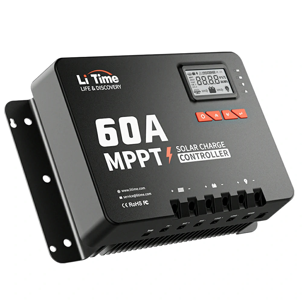 surface of litime 60a mppt solar charge controller