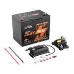 LiTime 24V 50Ah TM LiFePO4 Lithium Marine Trolling Motor Bluetooth Battery
