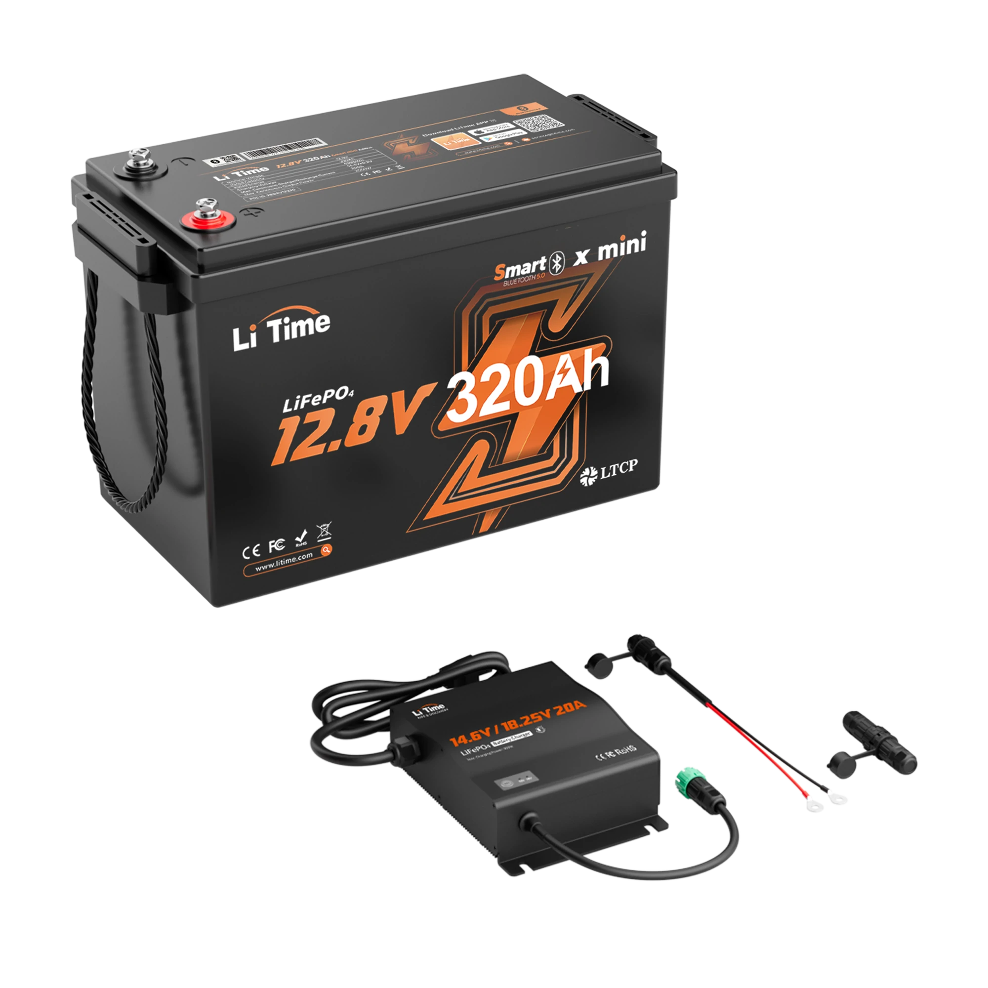 LiTime 12V Marine Power Solution for 0-2400W Electric Outboards and Trolling Motor