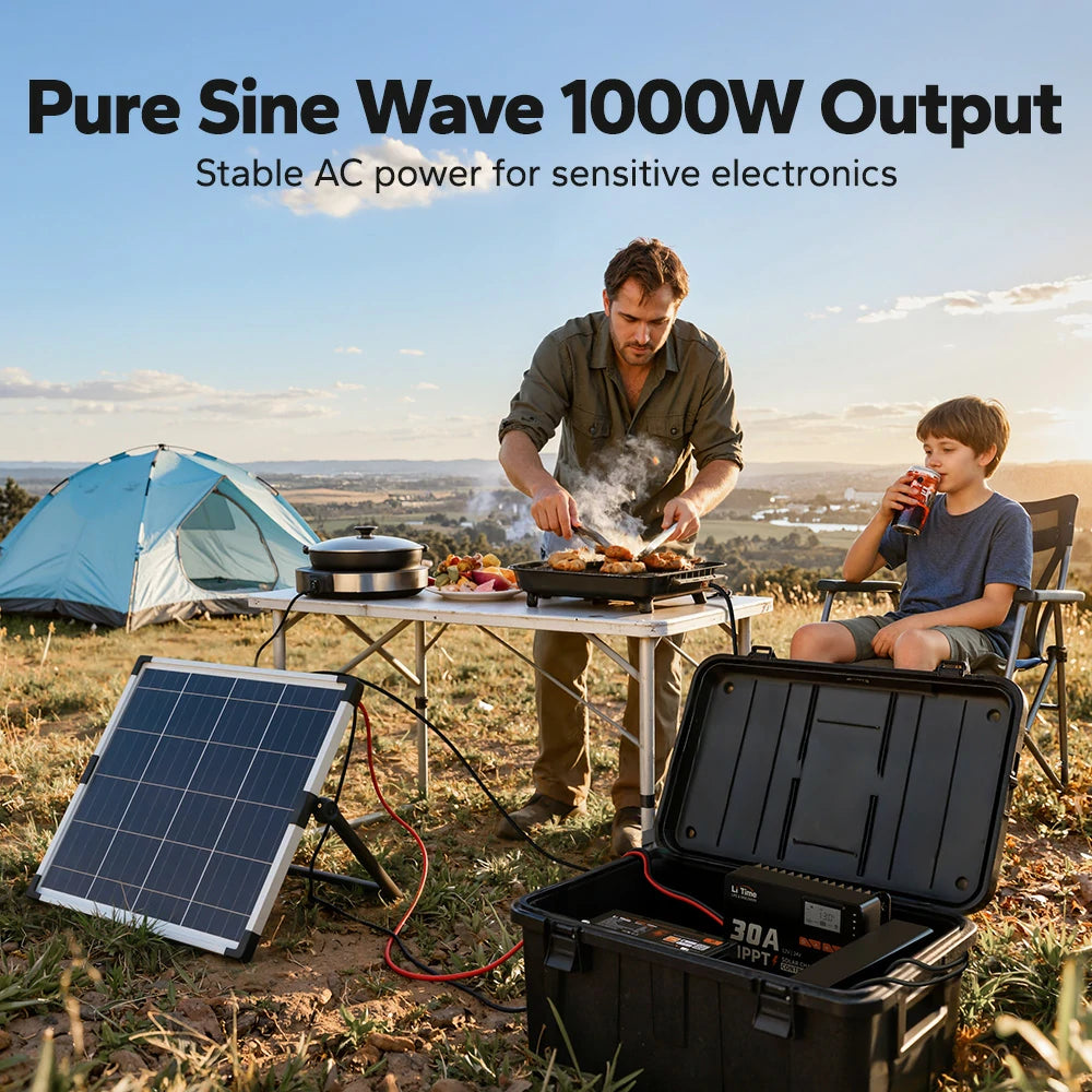LiTime DIY Solar Generator — Complete Power Kit for Camping, RV, and Off-Grid Living