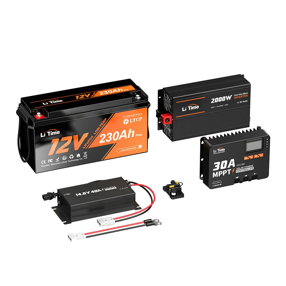 LiTime DIY Solar Generator — Complete Power Kit for Camping, RV, and Off-Grid Living