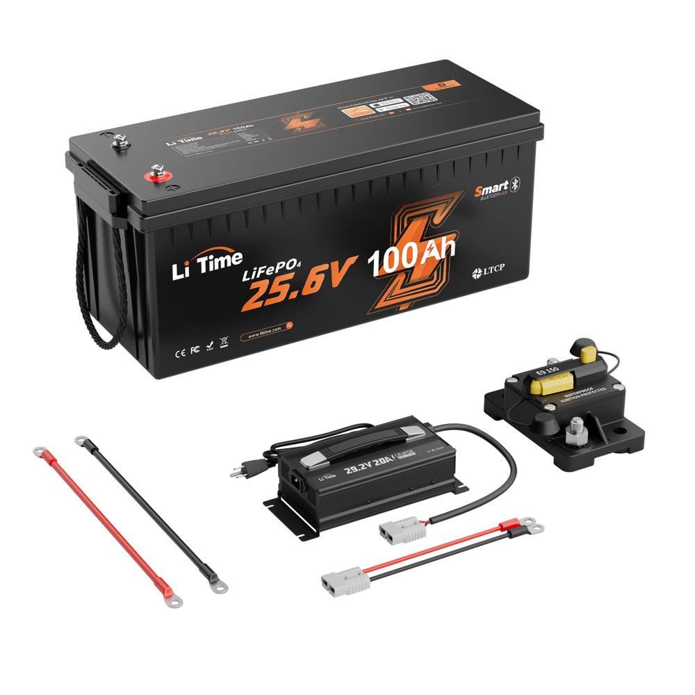 LiTime 24V Marine Power Solution for 0-3200W Electric Outboards and Trolling Motor