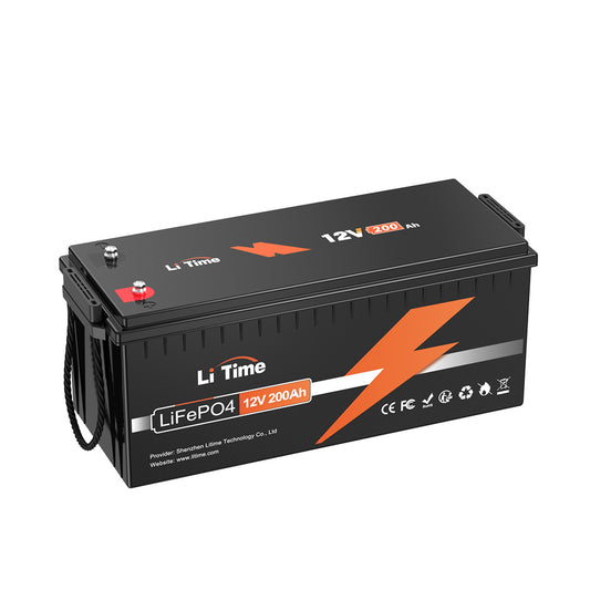 LiTime 12V 200Ah LiFePO4 Lithium Battery, 100A BMS, Deep Cycle Battery 1000