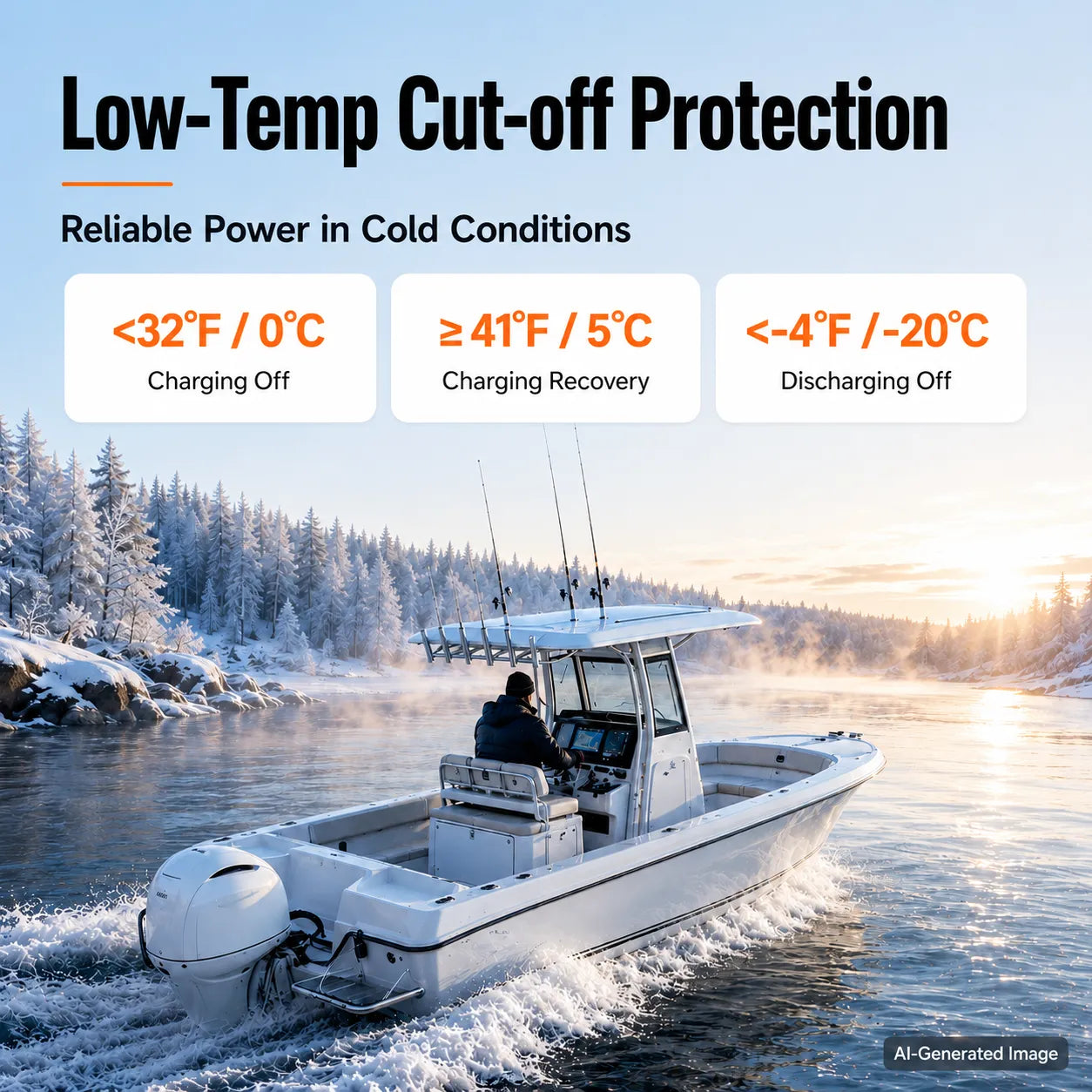 litime 48v 30ah marine battery with low-temp cut-off protection in cold weather
