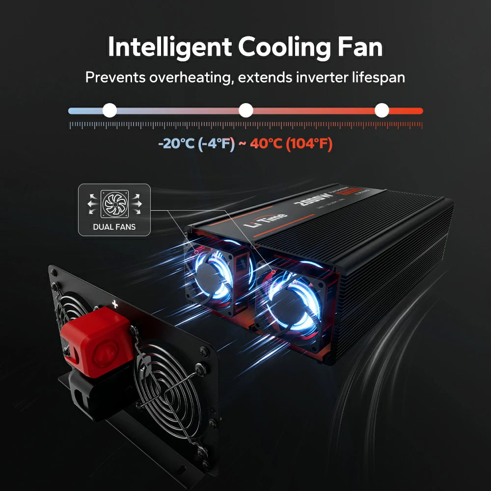 best 2000 watt power inverter with intelligent cooling fan