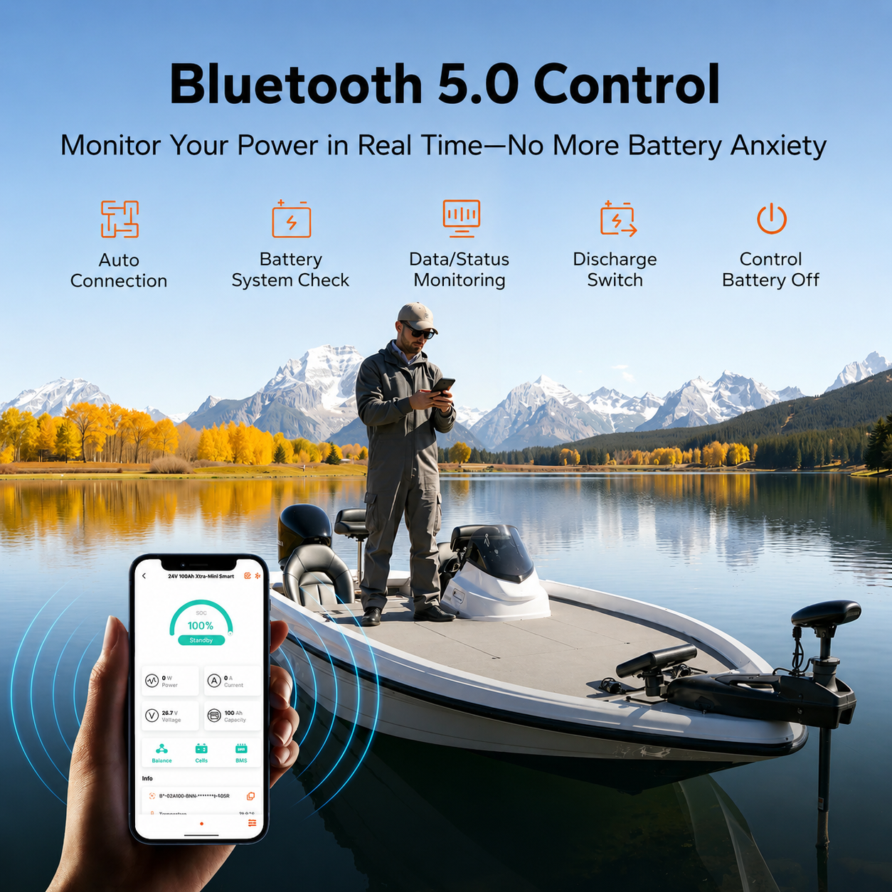 LiTime 48V 100Ah ComFlex Marine LiFePO4 Battery