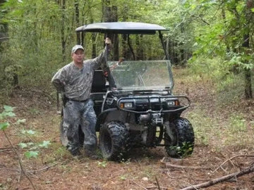 litime lithium golf cart battery customer review: A person stands by the golf cart