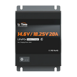 litime 20a dual bank charger for 12v & 16v lifepo4 battery