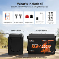 LiTime LiHeat™ 12V 320Ah Victron Communication Bluetooth Self-heating Lithium Battery for RV, Camping, Marine and Truck