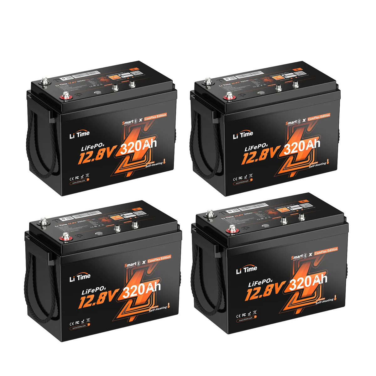 LiTime LiHeat™ 12V 320Ah Victron Communication Bluetooth Self-heating Lithium Battery for RV, Camping, Marine and Truck