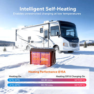 LiTime LiHeat™ 12V 320Ah Victron Communication Bluetooth Self-heating Lithium Battery for RV, Camping, Marine and Truck