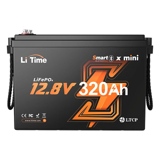 litime 12v 320ah mini lifepo4 lithium bluetooth battery
