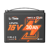 litime 16v 30ah lifepo4 lithium bluetooth fish finder battery