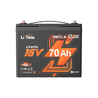 litime 16v 70ah lifepo4 lithium battery for fish finders