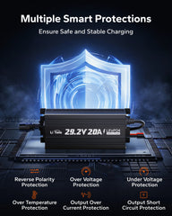 LiTime 24 (29.2) V 20A Mini Mountable Lithium Battery Charger