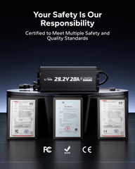 LiTime 24 (29.2) V 20A Mini Mountable Lithium Battery Charger