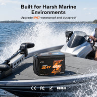 LiTime 36V 100Ah Compact Bluetooth Lithium Battery for Trolling Motors & Electric Outboards