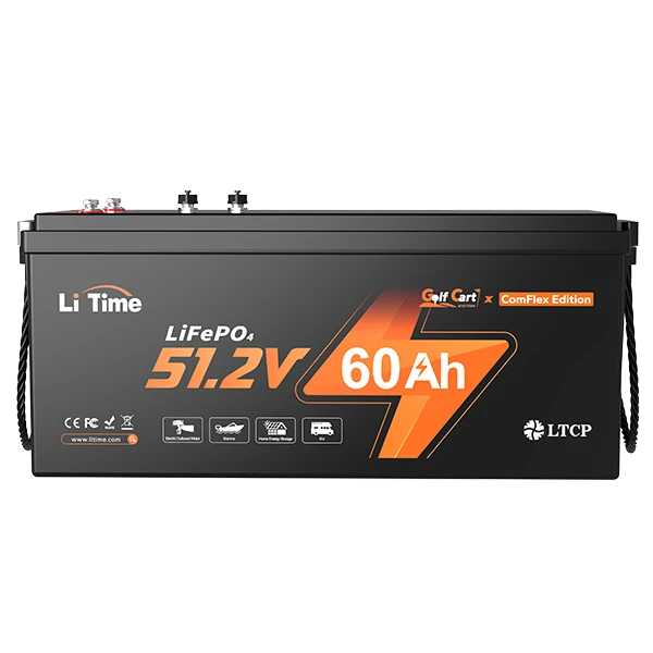 litime 48v (51.2v) 60ah lithium golf cart battery comflex edition