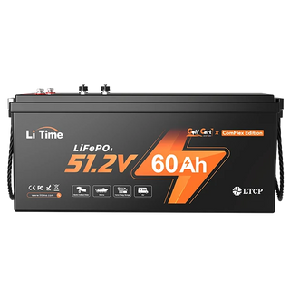 litime 48v (51.2v) 60ah lithium golf cart battery comflex edition