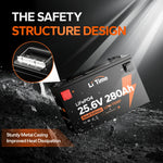 safe metal structure of litime 24v 280ah lifepo4 battery