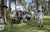 anglers gather at the official weigh-in station to weigh their catch for the Electric Bass Anglers tournament
