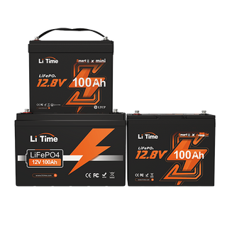 size comparision among 3 litime 12v 100ah lifepo4 lithium batteries