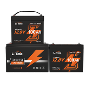 size comparision among 3 litime 12v 100ah lifepo4 lithium batteries
