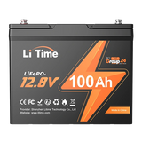 surface of litime 12v 100ah lifepo4 lithium group 24 battery