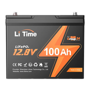 surface of litime 12v 100ah lifepo4 lithium group 24 battery