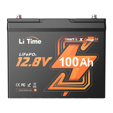 overview of litime 12v 100ah group 24 bluetooth lifepo4 lithium battery