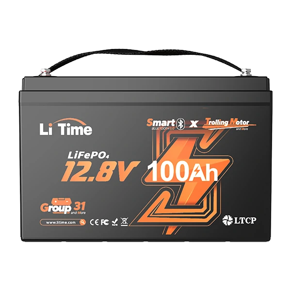 thumbnail image 2 of LiTime 12V 100Ah LiFePO4 Lithium Battery - Group 24 Size, 1280Wh, 4000+ Cycles For RV, Solar, Trailer 2 of 3