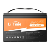 the front view of litime 12v 100ah max lifepo4 battery 