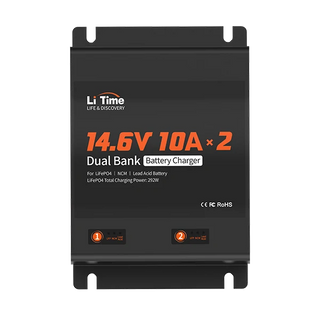 litime 10a dual bank battery charger for 12v batteries