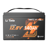 a front view of litime 12v 140ah lithium lifepo4 deep cycle battery
