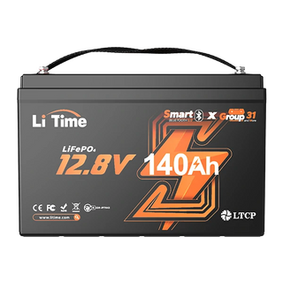 a front view of litime 12v 140ah lithium lifepo4 deep cycle battery