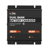litime 10a dual bank battery charger for 24v & 12v batteries