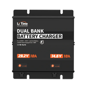 litime 10a dual bank battery charger for 24v & 12v batteries