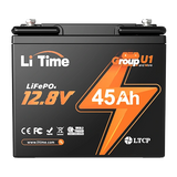Li Time 12V 45Ah group u1 LiFePO4 battery for wheelchair