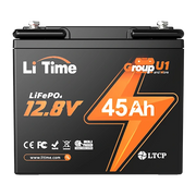Li Time 12V 45Ah group u1 LiFePO4 battery for wheelchair