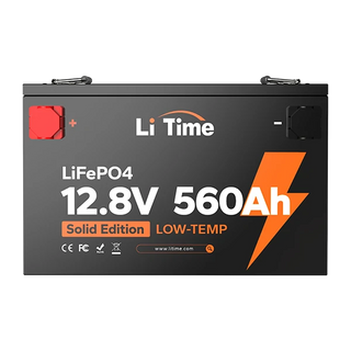 LiTime 12V 560Ah LiFePO4 battery with low-temperature protection for off-grid living