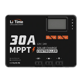 litime 30a mppt solar charge controller for 12V/24V batteries
