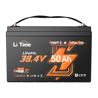 LiTime 36V 50Ah smart lithium bluetooth trolling motor battery