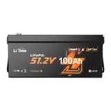  LiTime 48V 100Ah lithium bluetooth battery designed for golf carts