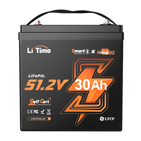 Li Time 51.2V 30Ah gc2 LiFePO4 smart Bluetooth battery designed for golf carts