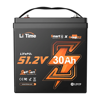 Li Time 51.2V 30Ah gc2 LiFePO4 smart Bluetooth battery designed for golf carts