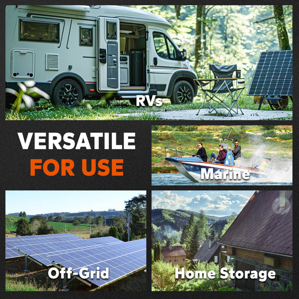 applications of litime 12v 200ah plus lifepo4 battery:rvs, marines, off-grid & home storage