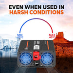 LiTime 1000W inverter operates reliably in harsh conditions, with a temperature range of -20°C to 40°C
