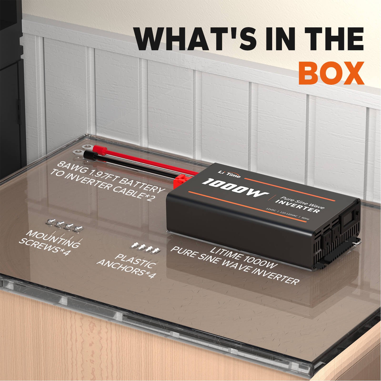 package information of litime 1000 watt pure sine wave inverter