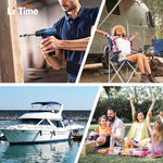 LiTime 1000W pure sine wave inverter powers tools, enhances RV experiences, and supports outdoor activities on boats and picnics