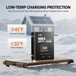 low-temp charging protection feature 
of litime 100amp mppt solar charge controller